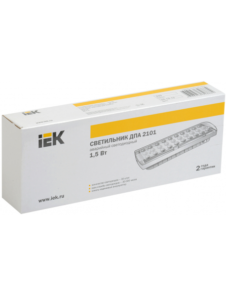 Светильник аварийный ДПА 2101, аккумулятор, 4ч, 30LED, IP20, IEK