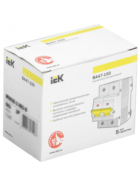 Авт. выкл. ВА47-150 2Р 125А 15кА х-ка D IEK