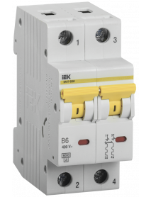 Авт.выкл. ВА 47-60 2Р 6А 6 кА х-ка B IEK