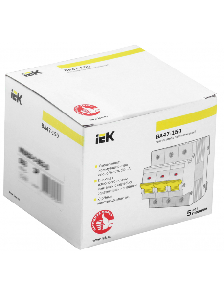 Авт. выкл. ВА47-150 3Р 100А 15кА х-ка C IEK