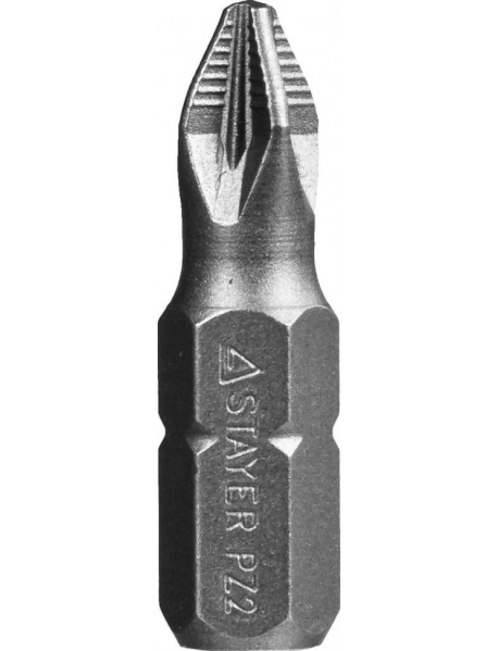 Биты STAYER "PROFESSIONAL" ProFix Pozidriv, тип хвостовика C 1/4", № 2, L=25мм, 10шт, 26221-2-25-10_z01