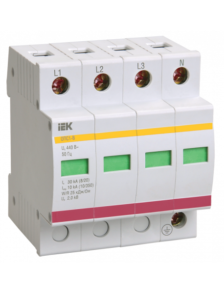 Огр-ль имп. перенапр. ОПС1-D 4Р In=5kA Un=230B Im=10kA ИЭК