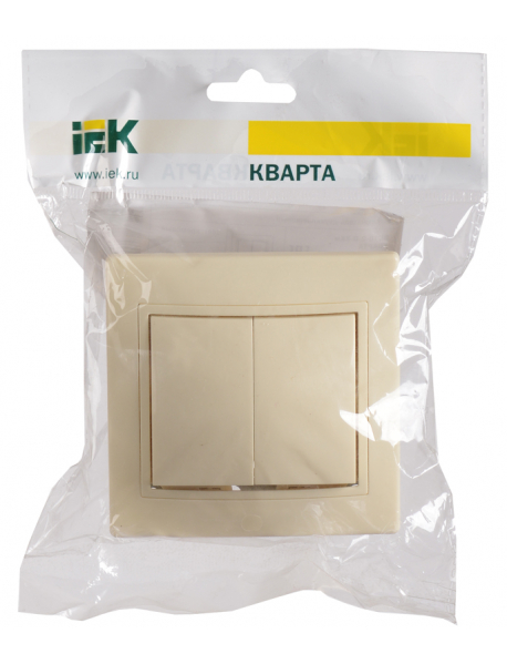 ВС10-2-0-ККм Выключатель 2кл 10А КВАРТА (кремовый)