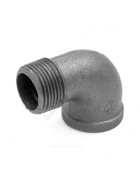 Угольник проходной чугун Ду 40 (1 1/2") ВР/НР Fittex PLUS