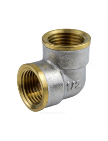 Угольник латунь никель Ду 40 (1 1/2") ВР/ВР 9001 ГОСТ 32585-2013 Aquasfera 9001-05