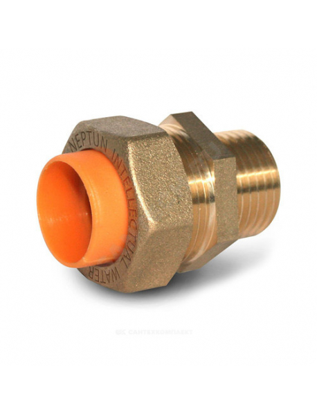Муфта латунь Ду 15 (1/2") газ обжим/НР EasyFix IWS Neptun