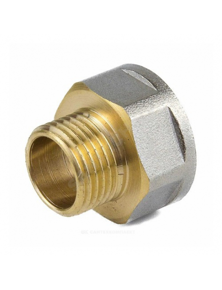 Переход латунь никель реборда Ду 40х25 (1 1/2"х1") ВР/НР 9021 ГОСТ 32585-2013 Aquasfera 9021-08