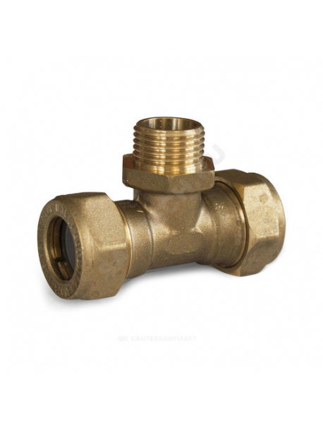 Тройник латунь Ду 15 (1/2") обжим/НР EasyFix IWS Neptun