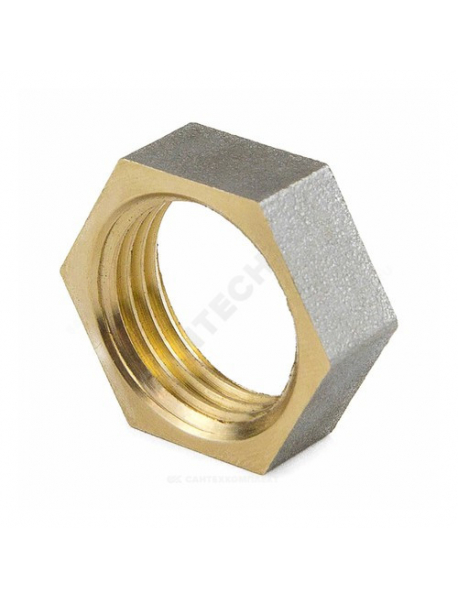 Контргайка латунь никель Ду 32 (1 1/4") ВР 9020 ГОСТ 32585-2013 Aquasfera 9020-04