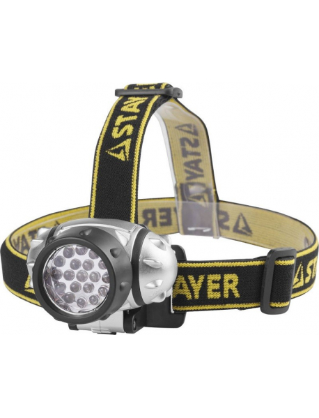 Фонарь STAYER "STANDARD" налобный светодиодный, 19LED, 4 режима, 3ААА 56570