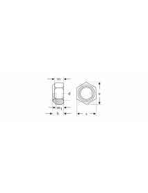 Гайки DIN 985 с нейлоновым кольцом, коробка 5 кг