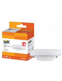 Лампа LED T75 таблетка 12Вт 230В 3000К GX53 IEK