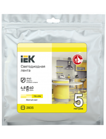 Лента LED 5м LSR-2835Y60-4,8-IP65-12В IEK