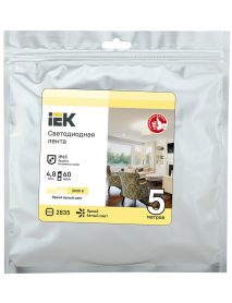 Лента LED 5м LSR-2835WW60-4,8-IP65-12В IEK