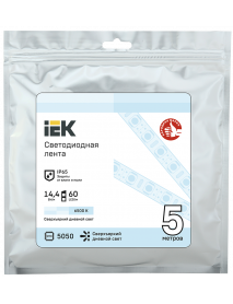 Лента LED 5м LSR-5050W60-14,4-IP65-12В IEK