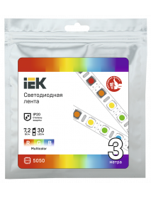 Лента LED 3м LSR-5050RGB30-7,2-IP20-12В IEK