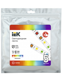 Лента LED 5м LSR-5050RGB30-7,2-IP20-12В IEK