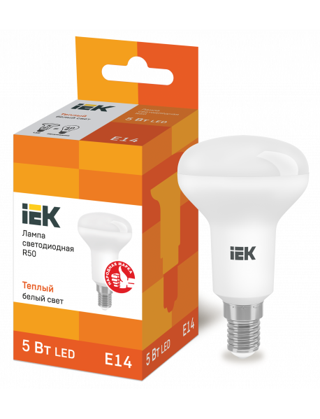 Лампа LED R50 рефлектор 5Вт 230В 3000К E14 IEK Лампа LED R50 рефлектор 5Вт 230В 3000К E14 IEK