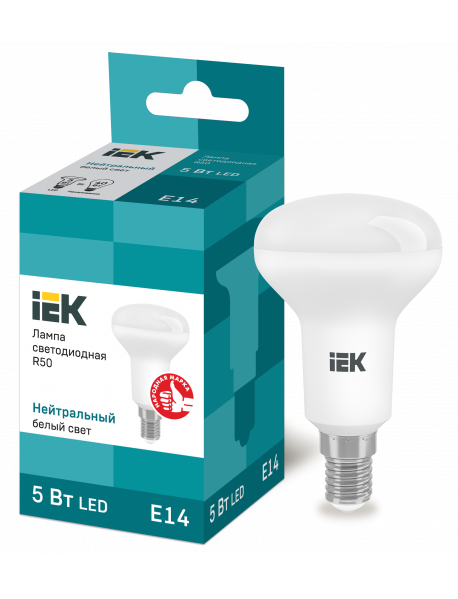 Лампа LED R50 рефлектор 5Вт 230В 4000К E14 IEK