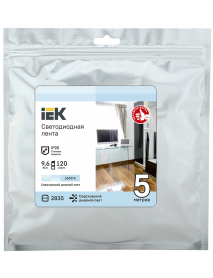 Лента LED 5м LSR-2835W120-9,6-IP20-12В IEK