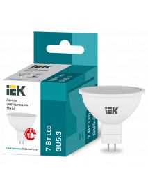 Лампа LED MR16 софит 7Вт 230В 4000К GU5.3 IEK