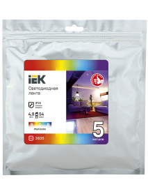 Лента LED 5м LSR-2835RGB54-4,8-IP20-12В IEK
