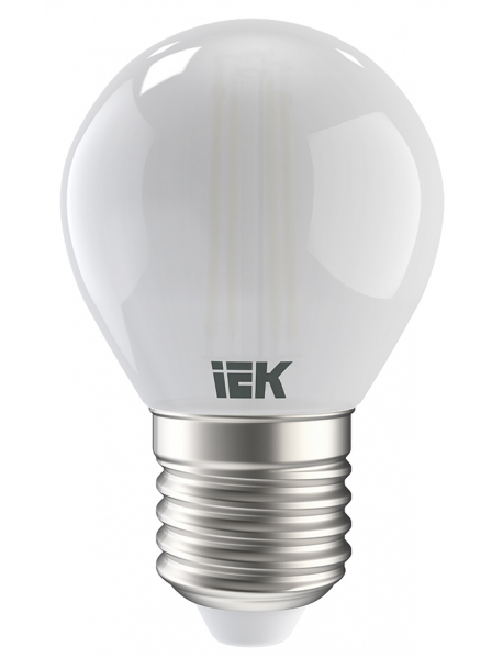 Лампа LED G45 шар матов. 7Вт 230В 4000К E27 серия 360° IEK