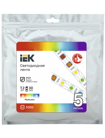 Лента LED 5м LSR-5050RGB30-7,2-IP65-12В IEK