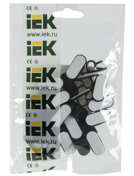 Клипса самоклеящаяся КС-1 черная (24шт) IEK