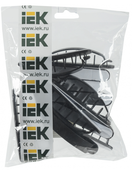 Клипса самоклеящаяся КС-5 черная (12шт)IEK