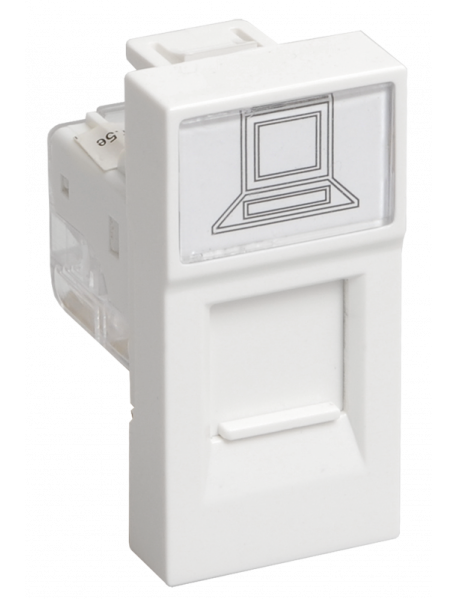 РКИ-10-00-П Розетка информационная RJ-45 UTP кат.5e (на 1 модуль) ПРАЙМЕР белая IEK