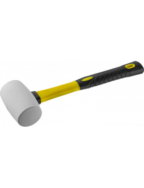 Киянка STAYER "PROFI" резиновая БЕЛАЯ, с фиберглассвой ручкой, 450г 20533-450
