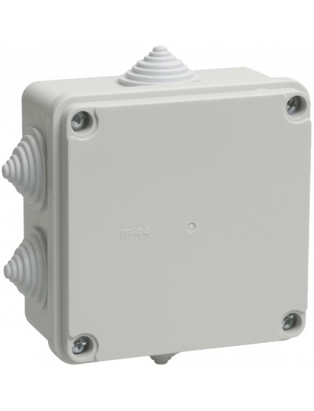 Коробка КМ41234 распаячная для о/п 100х100х50 мм IP55 (RAL7035, 6 гермовводов)