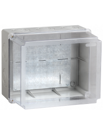 Коробка КМ41348 распаячная для о/п 240х195х165 мм IP55 (RAL7035, монт. плата, кабельные вводы 5 шт)