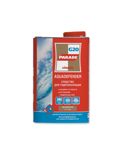 Средство для гидроизоляции PARADE Aquadefender G20 Бесцветный 5л Россия