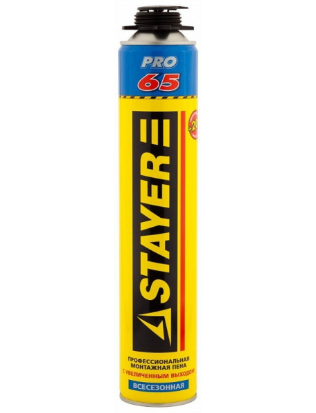 Пена STAYER "Professional" монтажная, пистолетная, всесезонная 41137