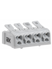 Клемма пружинная соединительная КСПн4-2L+N+PE IEK