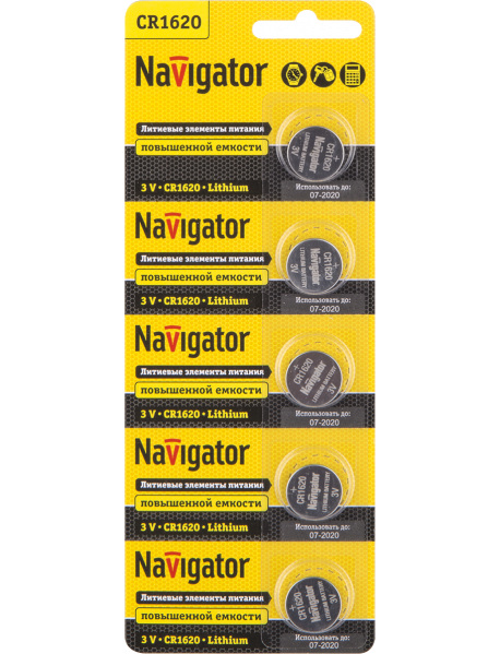 Элемент питания Navigator 94 780 NBT-CR1620-BP5