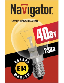 Лампа Navigator 94 314 NI-C-40-230-E14-CL (КНР)