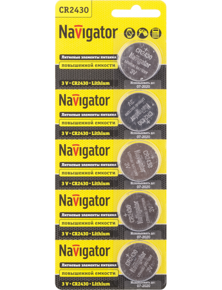 Элемент питания Navigator 94 781 NBT-CR2430-BP5