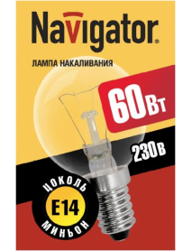 Лампа Navigator 94 316 NI-C-60-230-E14-CL (КНР)