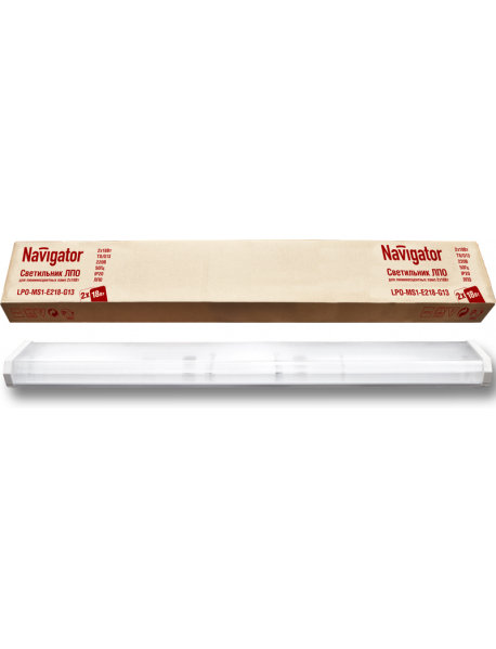 Светильник Navigator 94 580 LPO-MS1-E218-G13 T (ЛПО 2х18)