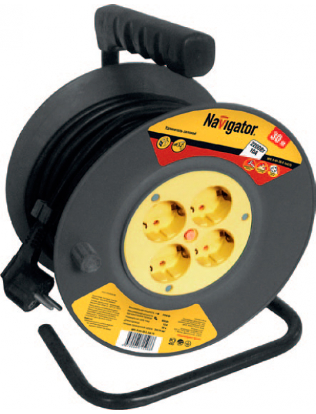 Удлинитель Navigator 71 507 NPE-R-04-20-E-3x0.75 катушка 4 гн. с/з 20м