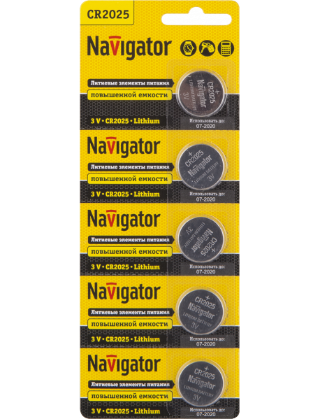 Элемент питания Navigator 94 764 NBT-CR2025-BP5