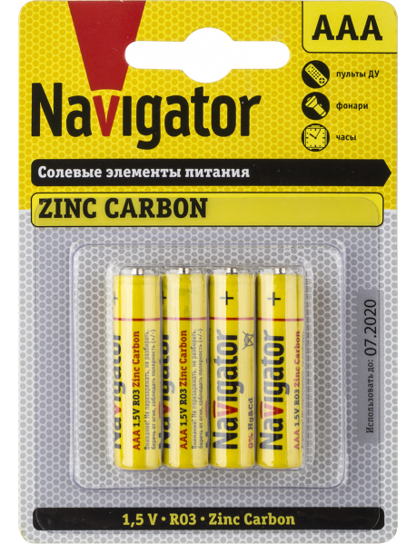 Элемент питания Navigator 94 767 NBT-NS-R03-BP4