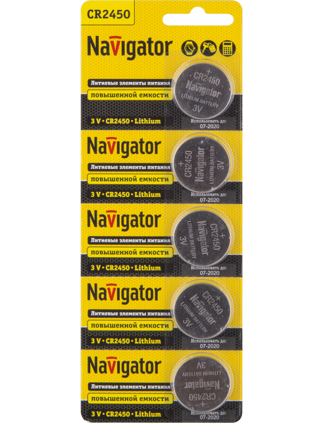 Элемент питания Navigator 94 766 NBT-CR2450-BP5