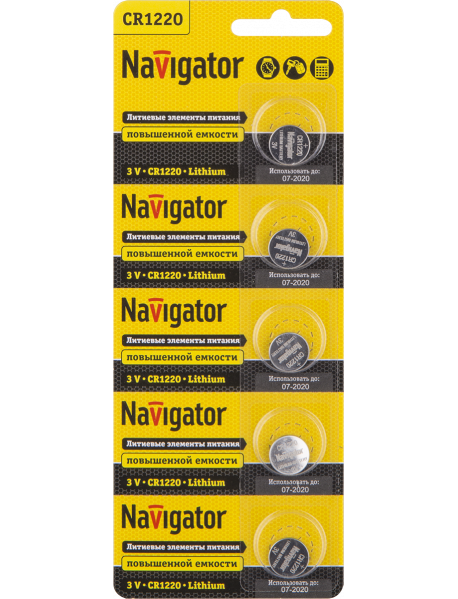 Элемент питания Navigator 94 778 NBT-CR1220-BP5