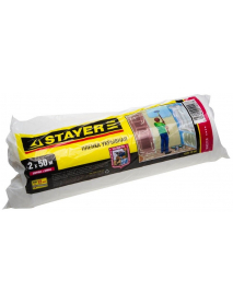 Пленка STAYER "MASTER" защитная укрывочная, HDPE, в рулоне, 12 мкм, 2 х 50 м 1225-15-50