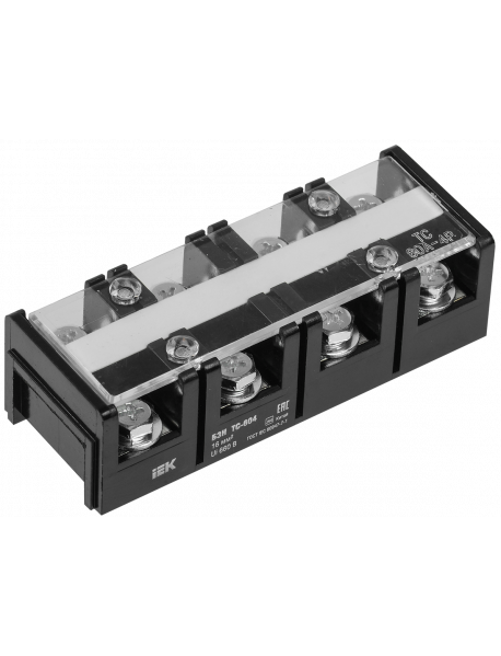 Блок зажимов БЗН ТС-604 16 мм2 60A 4 пары IEK