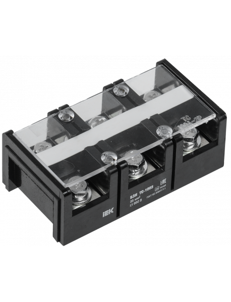 Блок зажимов БЗН ТС-1003 35 мм2 100A 3 пары IEK